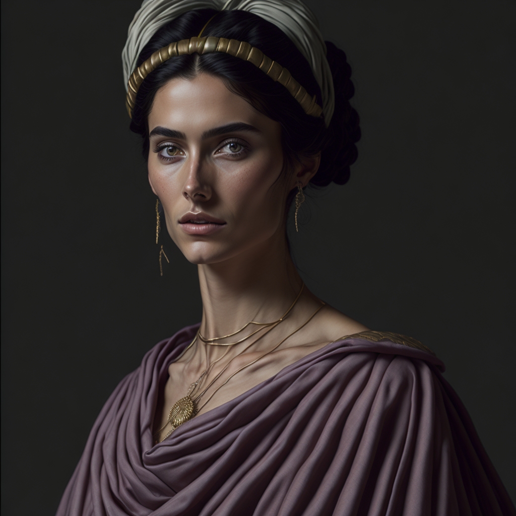 Leonardo Diffusion Roman woman of noble bearing distinctive ha 3